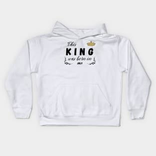 King born in july Kids Hoodie